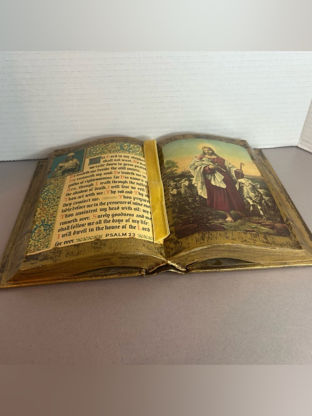 Decorative Open Bible- Faux Book Decor